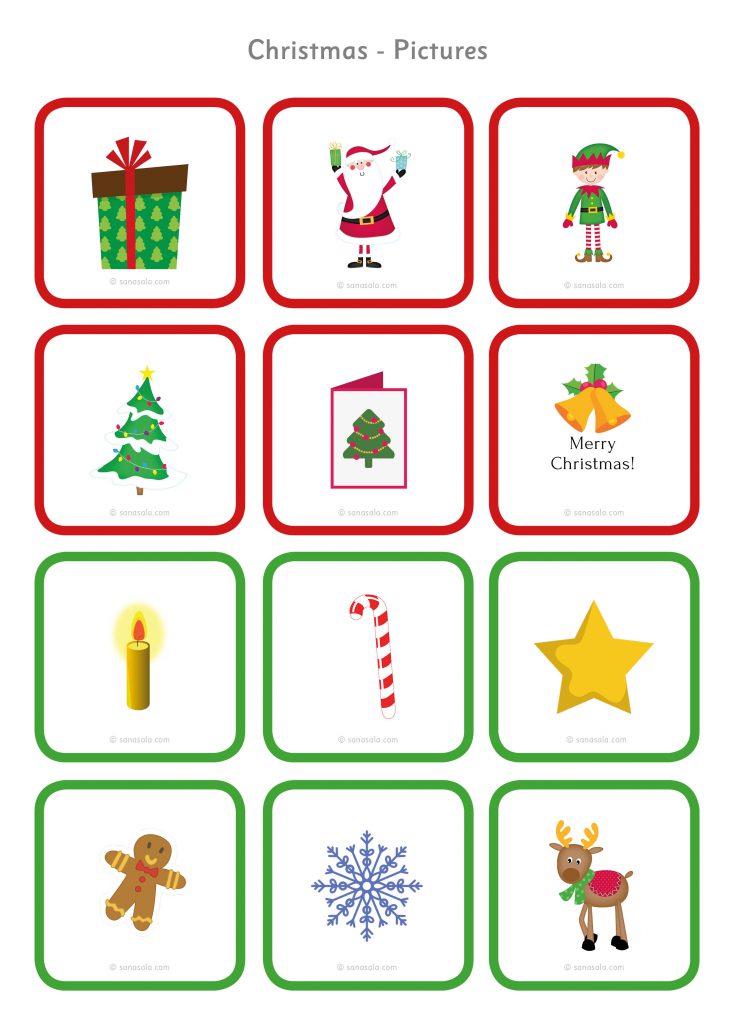 Christmas - Cards | ESL/EFL Activities | Sanasala Learning